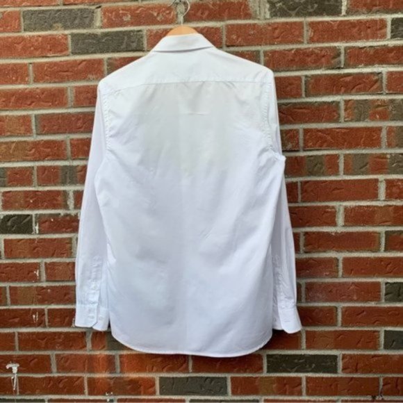 [SOLD] Men's Crisp Thick 100% Cotton Slim Fit Button Down Shirt 16-16 1/2 Medium - Picture 4 of 4